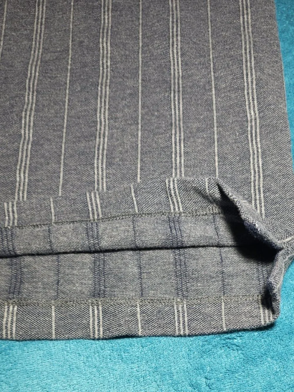 Banana Republic Blue/Gray men's short-sleeve polo shirt size XL vertical stripes